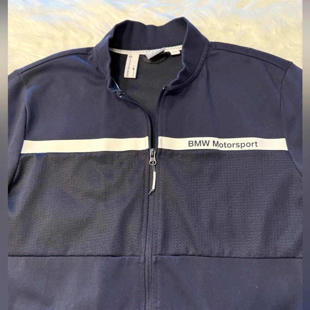 Puma | BMW Motorsport Navy Blue Men’s XL Zip Up Sweater with Pockets NWOT - Picture 4 of 16